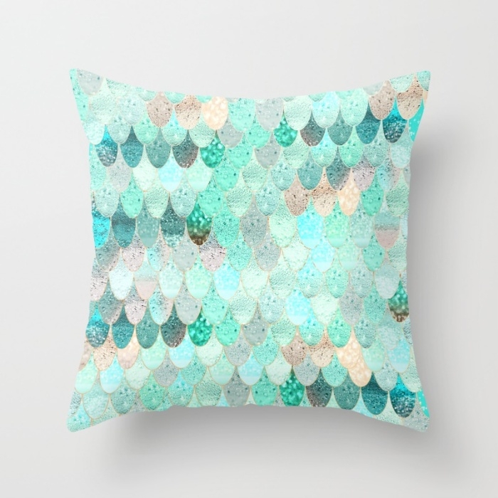 SUMMER MERMAID Throw Pillow 16" x 16" insert sold separately - Image 0