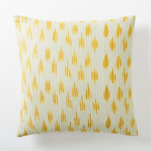 Metallic Ikat Dot Pillow Cover - Horseradish - 20"x20" - No insert - Image 0