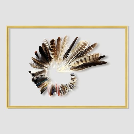 Still Acrylic Wall Art - Feather Collection -  24"w x 16"h - Framed - Image 0