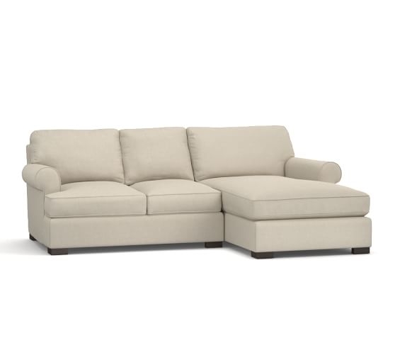 TOWNSEND 2-PIECE CHAISE SECTIONAL - Left sofa with chaise - Linen Blend, Oatmeal - Image 0