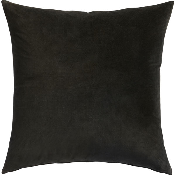 Leisure black 23" pillow with down-alternative insert - Image 0