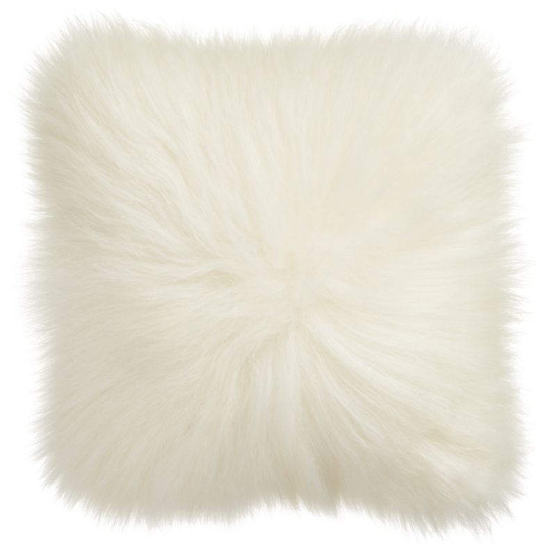 Icelandic Sheepskin Pillow - 16sq - White - With Insert - Image 0