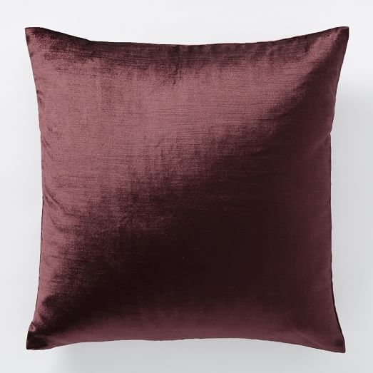 Luster Velvet Pillow Cover - Currant - Image 0