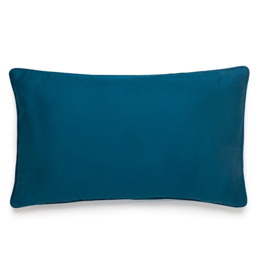 Midnight Storm Cotton Lumbar Pillow-Teal- 12" H x 20" W x 4" D- Polyester/Polyfill - Image 0