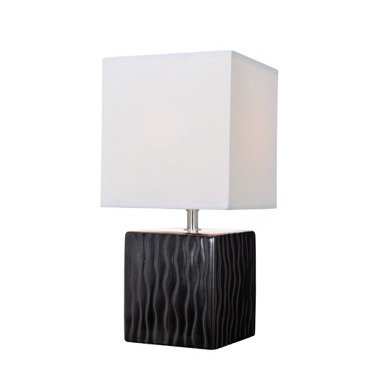 Kube 13" H Table Lamp with Square Shade - Black - Image 0