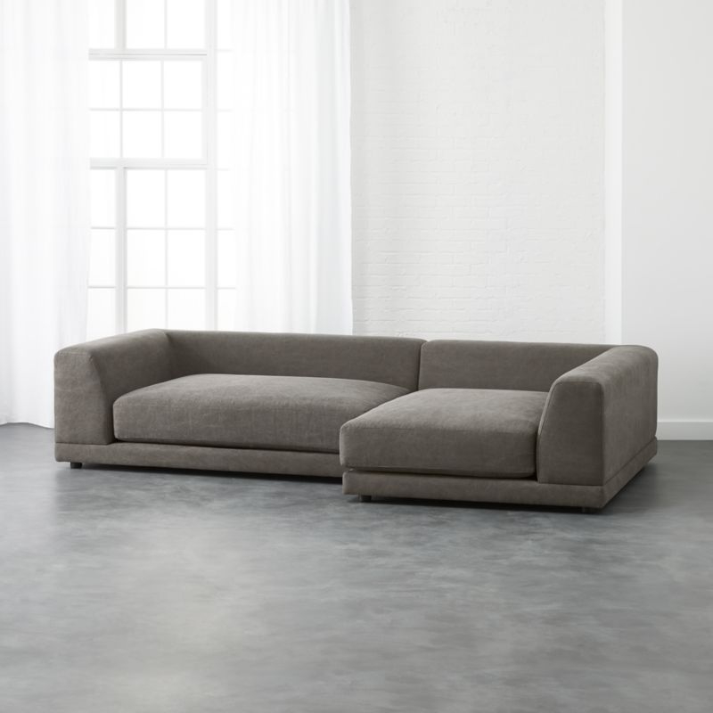 uno 2-piece sectional sofa - Angel pewter - Image 0