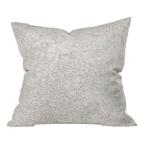 Social Proper Snowballs Throw Pillow, Beige - 20" Square - Polyfill - Image 0