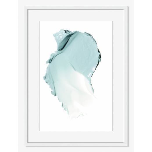 Offset for west elm Print - Blue Pigment -Large: 16"sq -White Frame with mat - Image 0