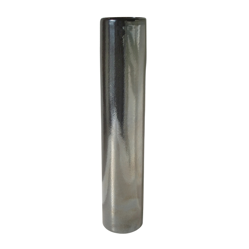 Tarnished Metallic Pillar Vase - lg - Image 0