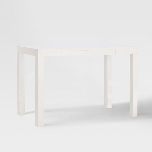 Parsons Desk with Drawers - White - Image 0