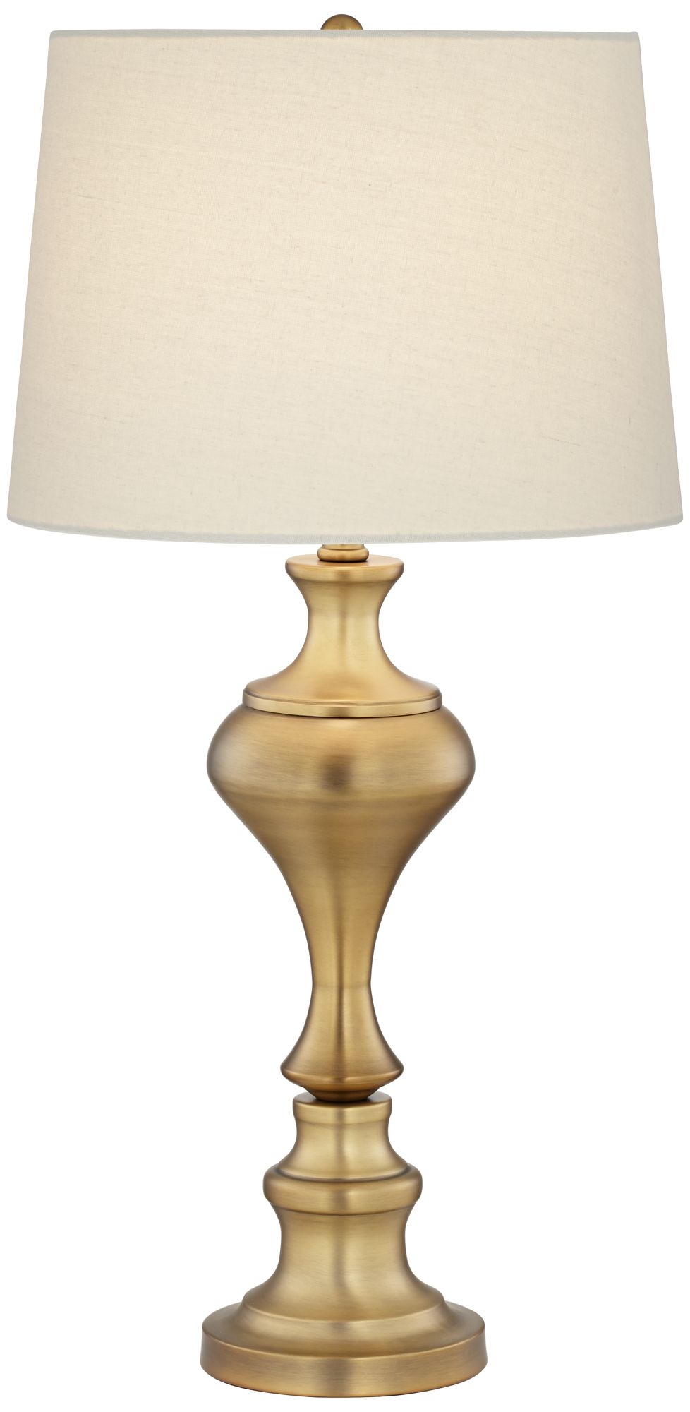 Brushed Brass Modern Candlestick Table Lamp - Image 0