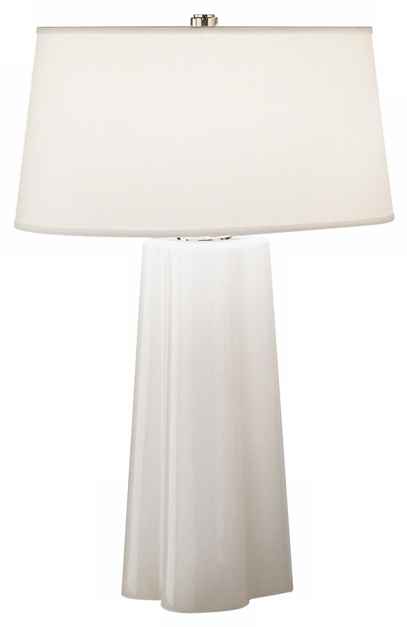 Robert Abbey Wavy Collection White Cased Glass Table Lamp - Image 0