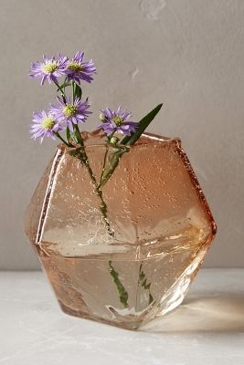 Faceted Gem Vase - Pink - Medium - Image 0