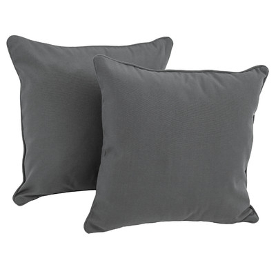 Weymouth Solid Throw Pillow - Gray - 18" H x 18" W - No insert - Image 0