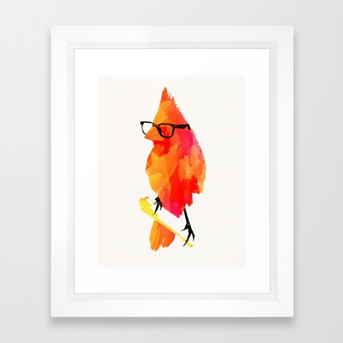 Punk bird Art Print - 10" x 12" - Vector White Frame - Image 0