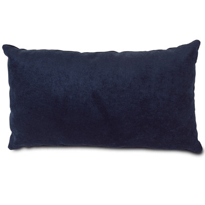 Villa Lumbar Pillow-12" H x 20" W x 5" D-   Navy- Polyester fiber-fill insert - Image 0
