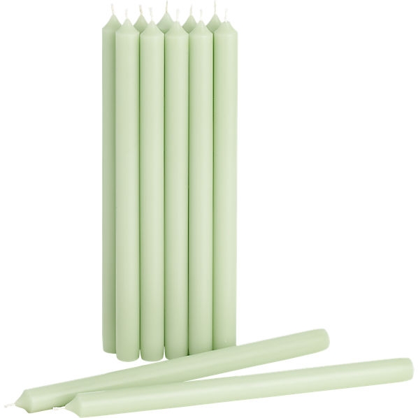 set of 12 mint taper candles - Image 0