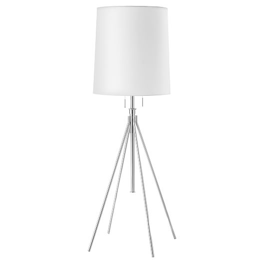 Adjustable Metal Floor Lamp - Polished Nickel - Image 0