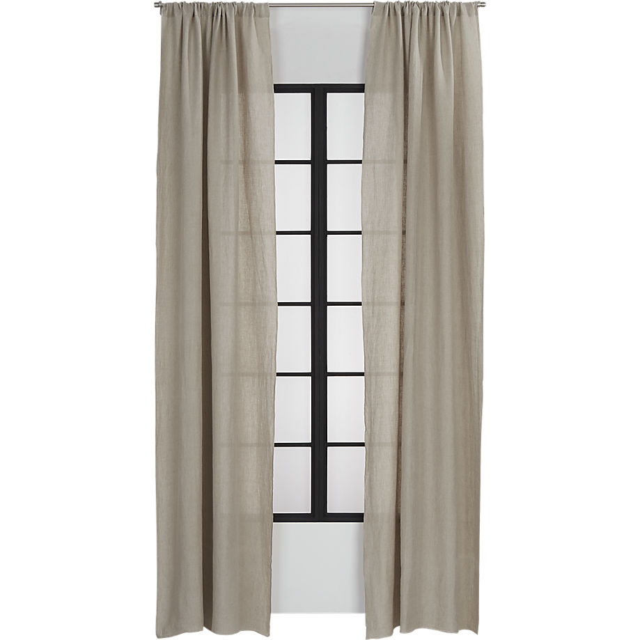 natural linen curtain panel 48"x84" - Image 0