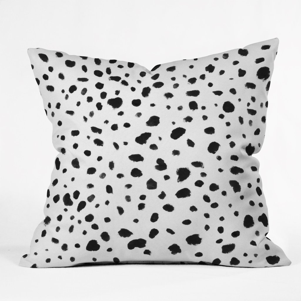 MISS MONROES DALMATIAN Throw Pillow- 18x18- With insert - Image 0