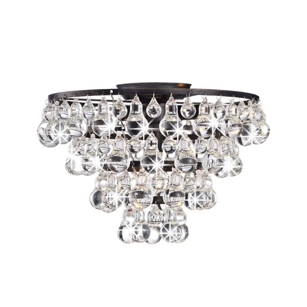 Tranquil Crystal and Bubble Flush-mount Chandelier - Image 0