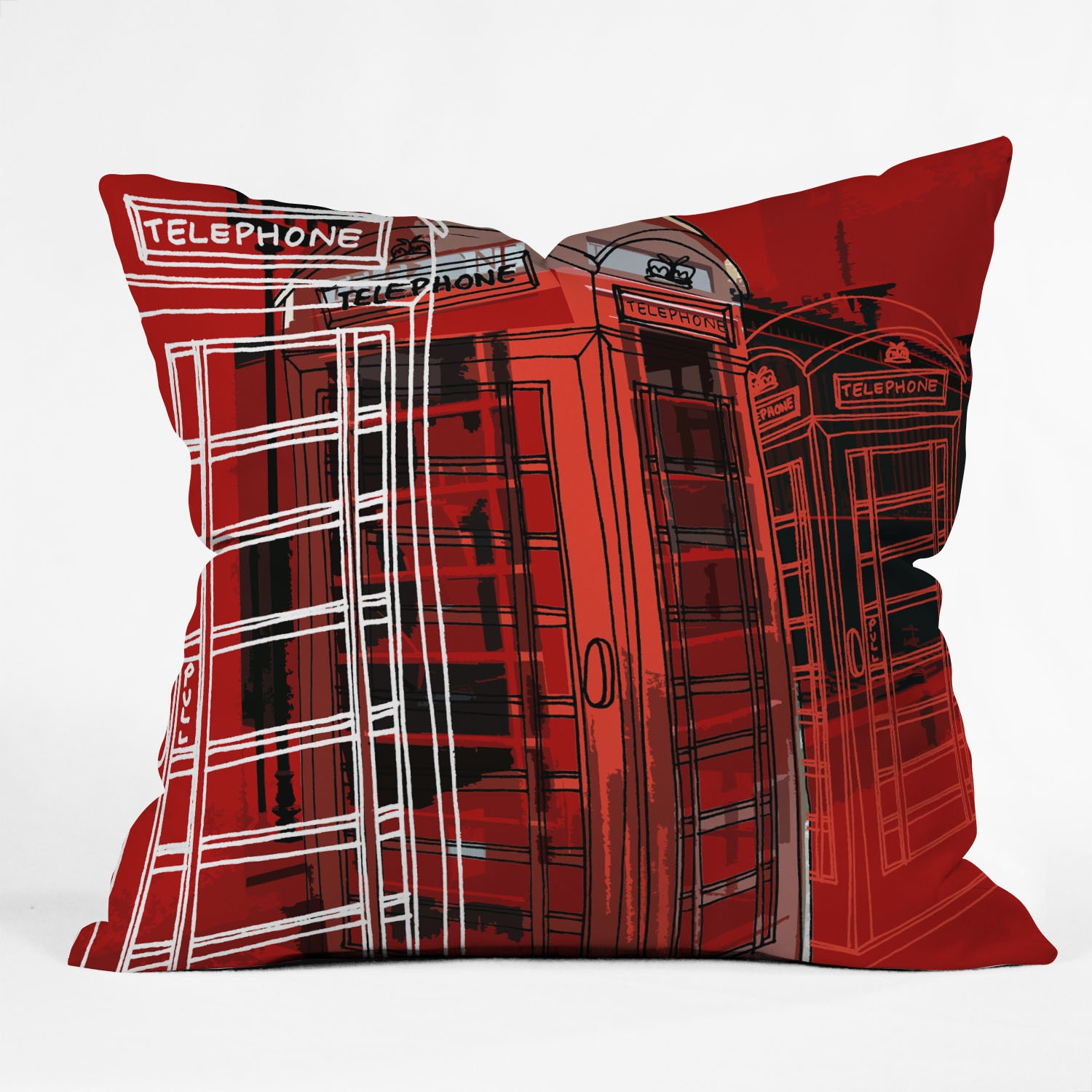 PHONE BOX Throw Pillow - 16" x 16" (With insert) - Image 0