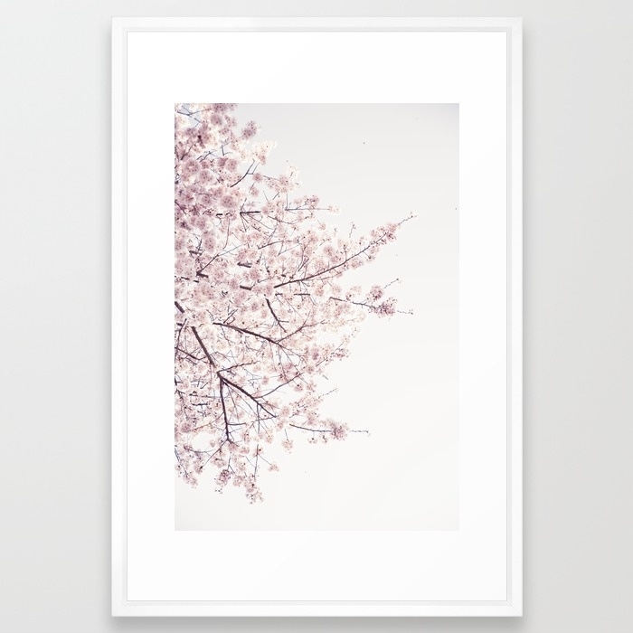 Cherry blossom - 26" X 38" - Vector white frame - Image 0