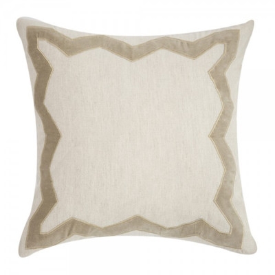 Applique Linen Throw Pillow- Set of 9 - Image 0
