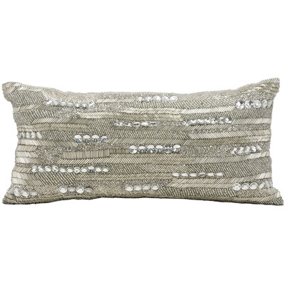 Luminescence Brilliant Beading Polyester Lumbar Pillow by Nourison - Image 0