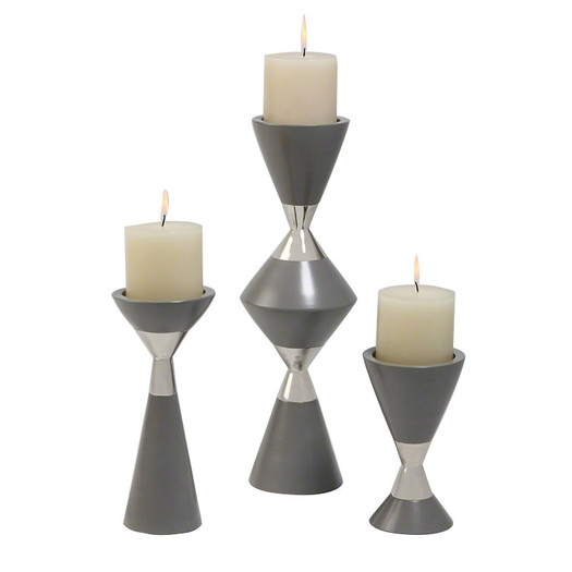 3 Piece Hourglass Candlestick Set - Image 0