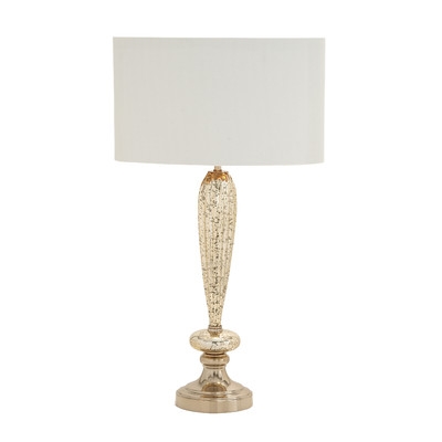 Rustic and Timeless Table Lamp with Oval Shade - Image 0