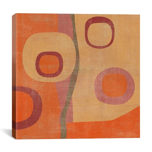 "Abstract II" by Erin Clark Wall Art on Canvas - 18"x18" - Unframed - Image 0