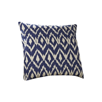 Tara Ikat Pillow Cover - Navy - 18x18 - Insert not included - Image 0