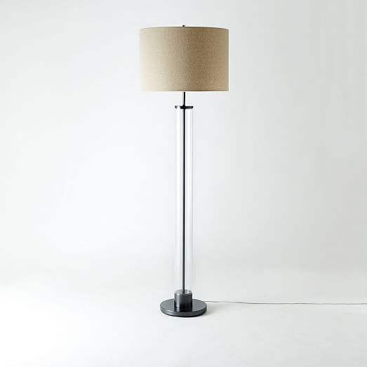 Acrylic Column Floor Lamp - Antique Bronze - Image 0