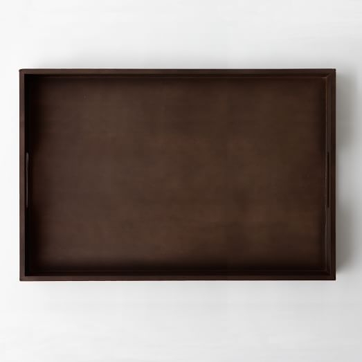 Large Rectangle Lacquer Trays - Espresso - Image 0