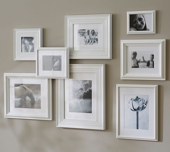 White Gilt Photo Frame Gallery in a Box, Set of 8 - Image 0