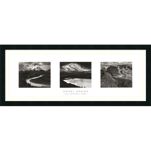 'Our National Parks (Triptych)' by Ansel Adams Framed Photographic Print - Image 0