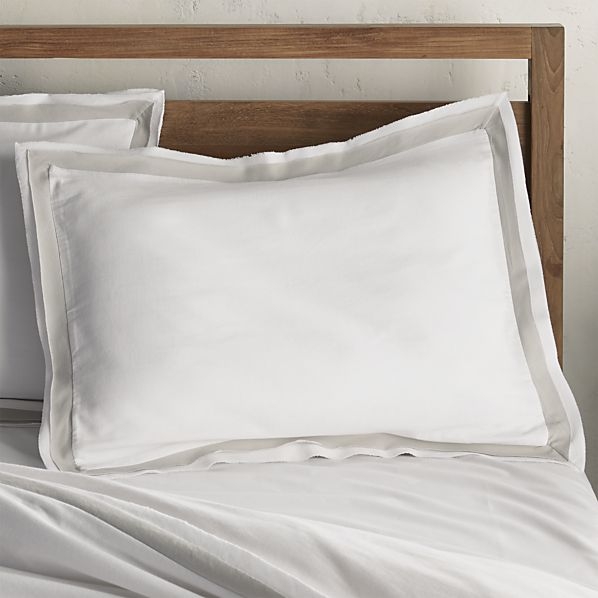 Bianca White/Grey Standard Pillow Sham - Image 0