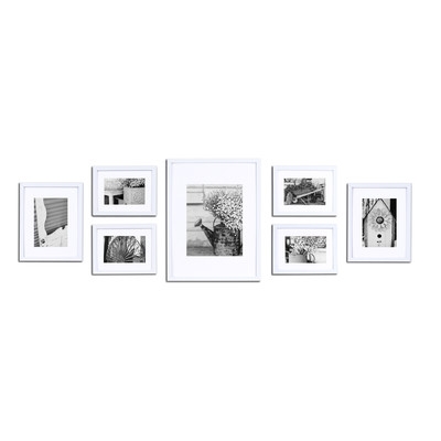 Gallery 7 Piece Perfect Wall Picture Frame Set - White - Image 0