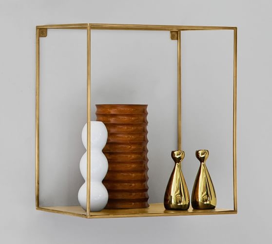 Cube Display Shelves - Brass - Large Rectangle - Image 0
