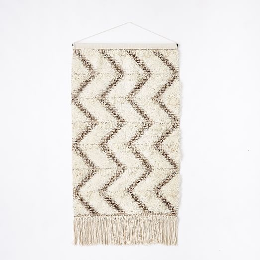 Sequin Shag Wall Tapestry - Zigzag - Image 0