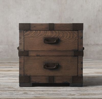 HEIRLOOM SILVER-CHEST 2-DRAWER SIDE TABLE - Image 0