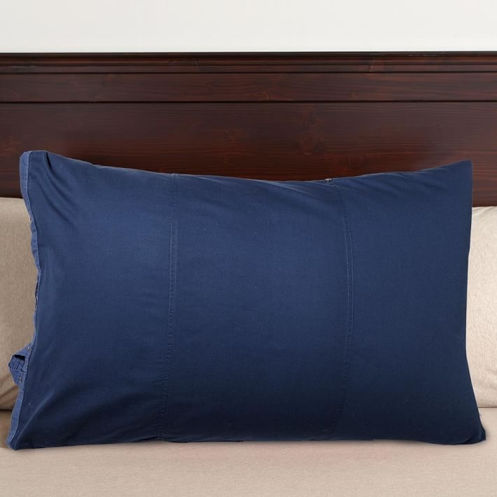 Classic Metro Pillowcase - Navy - 20 x 30" - Inserts sold separately - Image 0