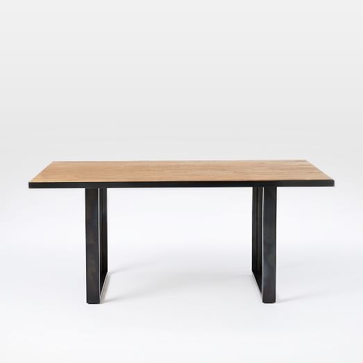 Industrial Oak + Steel Dining Table 68" - Image 0