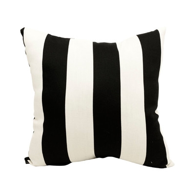 Minden Striped Indoor Outdoor Throw Pillow-20''x 20''-insert included - Image 0
