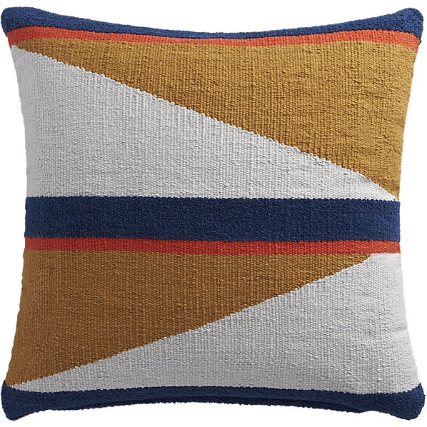Herron primary + shape 18" pillow with feather-down insert - Image 0
