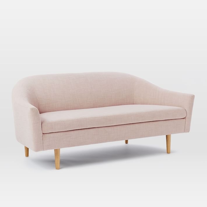 Billie Tightback Sofa, Yarn Dyed Linen Weave, Seafoam - Image 0