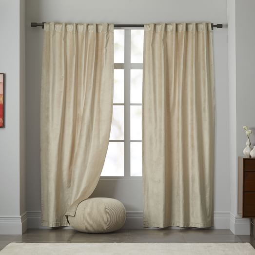 Luster Velvet Curtain - Unlined - 108"L - Image 0