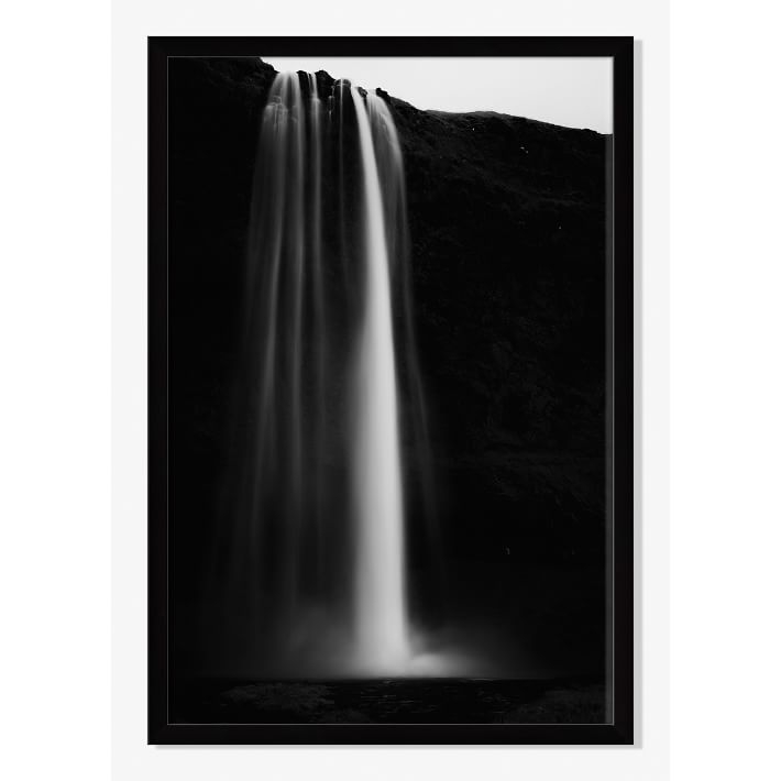 Offset for west elm Print - Seljalandsfoss Waterfall, - 16â€w x 21â€h - Framed (Black) - Image 0