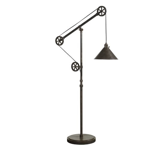 Warren Pulley Task Floor Lamp-: Floor Lamp With CFL Bulb - Image 0